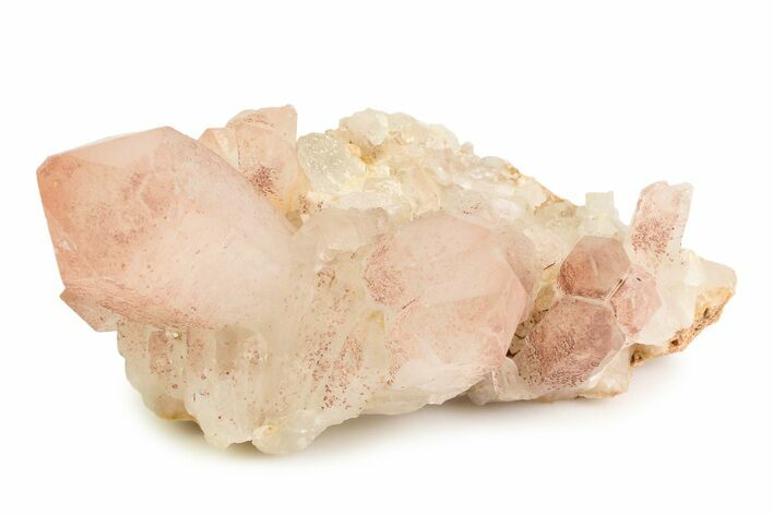 Spotted Pink-Hued Quartz Crystal - India #358794